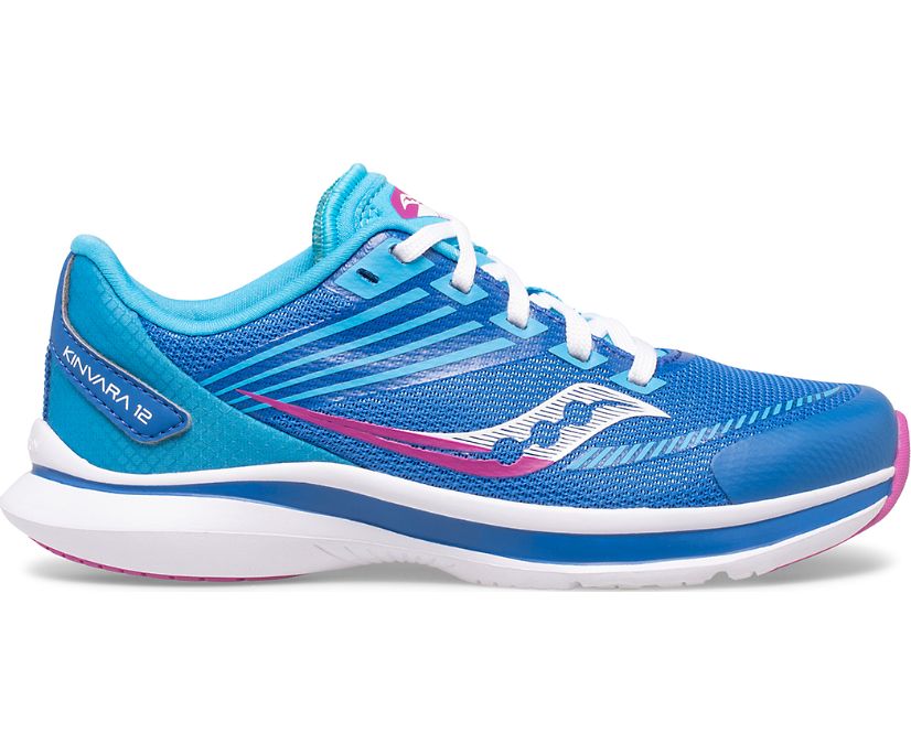 Tenis Saucony Kinvara 12 Niños Azules Rosas | México 883NWYB